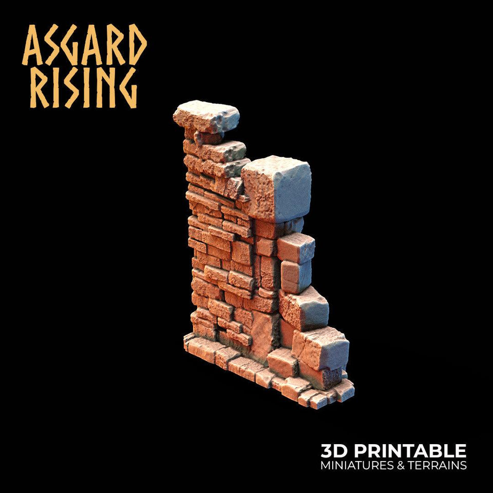 3D Printed Asgard Rising Small Ruins 28 32 mm Wargaming DnD - Charming Terrain