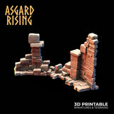 3D Printed Asgard Rising Small Ruins 28 32 mm Wargaming DnD - Charming Terrain