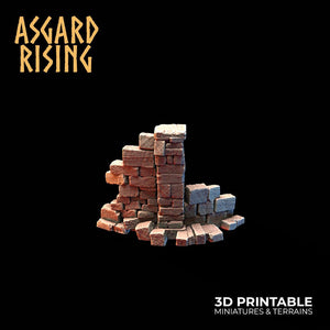 3D Printed Asgard Rising Small Ruins 28 32 mm Wargaming DnD - Charming Terrain