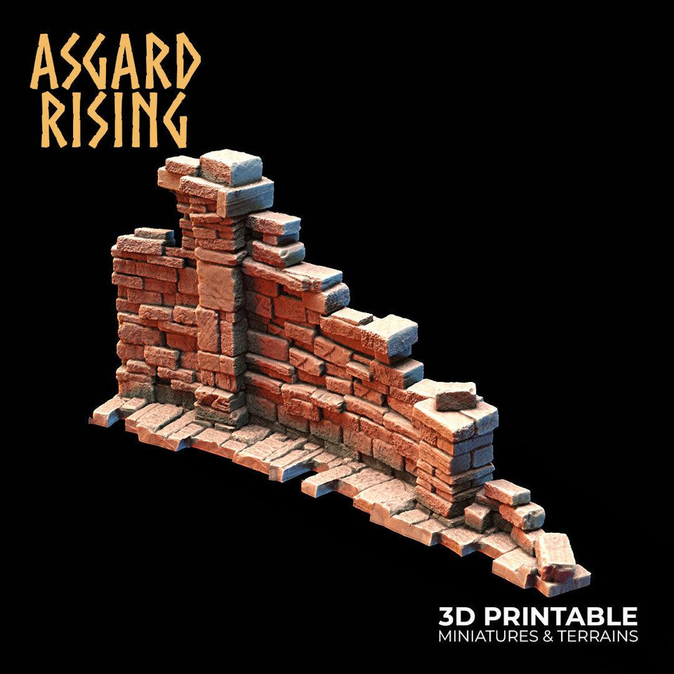 3D Printed Asgard Rising Small Ruins 28 32 mm Wargaming DnD - Charming Terrain