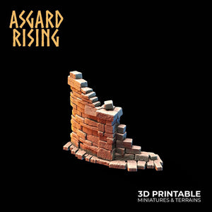 3D Printed Asgard Rising Small Ruins 28 32 mm Wargaming DnD - Charming Terrain