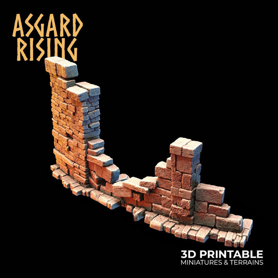 3D Printed Asgard Rising Small Ruins 28 32 mm Wargaming DnD - Charming Terrain