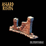 3D Printed Asgard Rising Small Ruins 28 32 mm Wargaming DnD - Charming Terrain