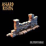 3D Printed Asgard Rising Small Ruins 28 32 mm Wargaming DnD - Charming Terrain