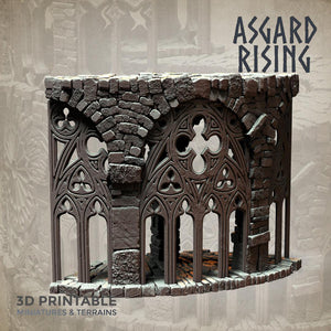 3D Printed Asgard Rising Stone Construction Ruins Modular Set 28mm - 32mm Ragnarok D&D - Charming Terrain