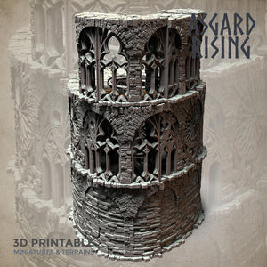 3D Printed Asgard Rising Stone Construction Ruins Modular Set 28mm - 32mm Ragnarok D&D - Charming Terrain