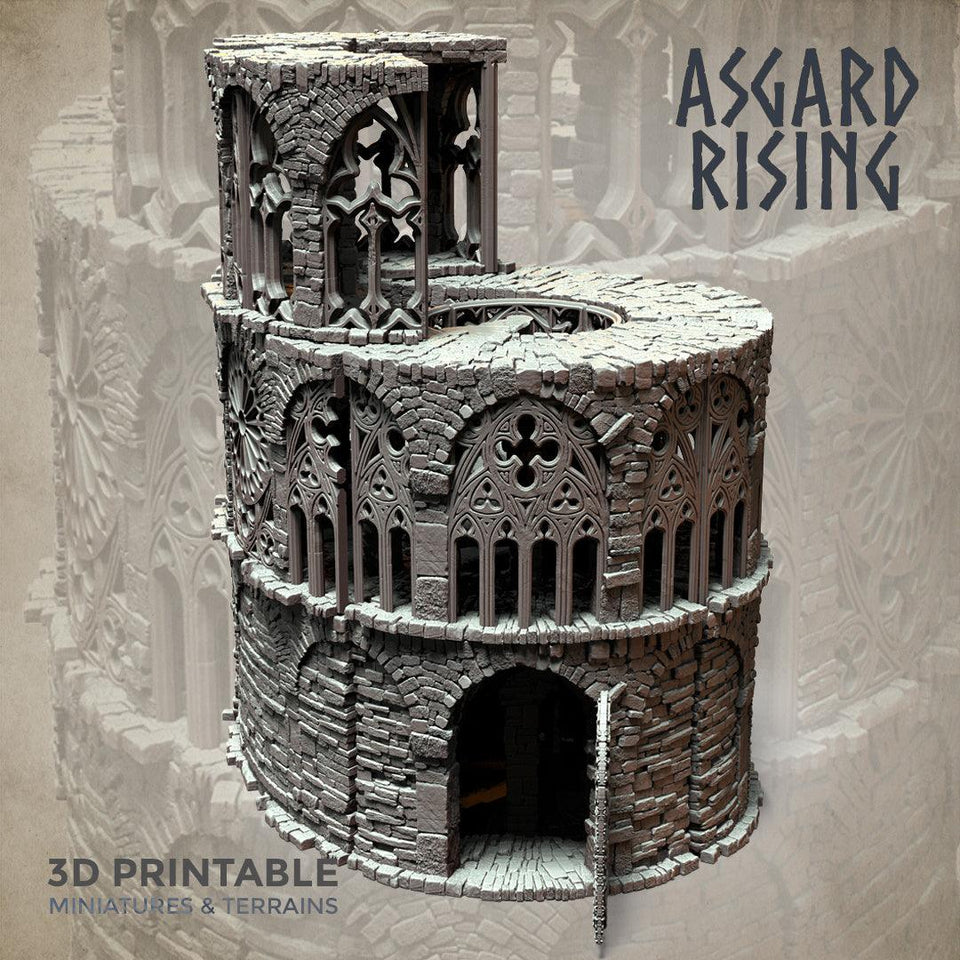 3D Printed Asgard Rising Stone Construction Ruins Modular Set 28mm - 32mm Ragnarok D&D - Charming Terrain