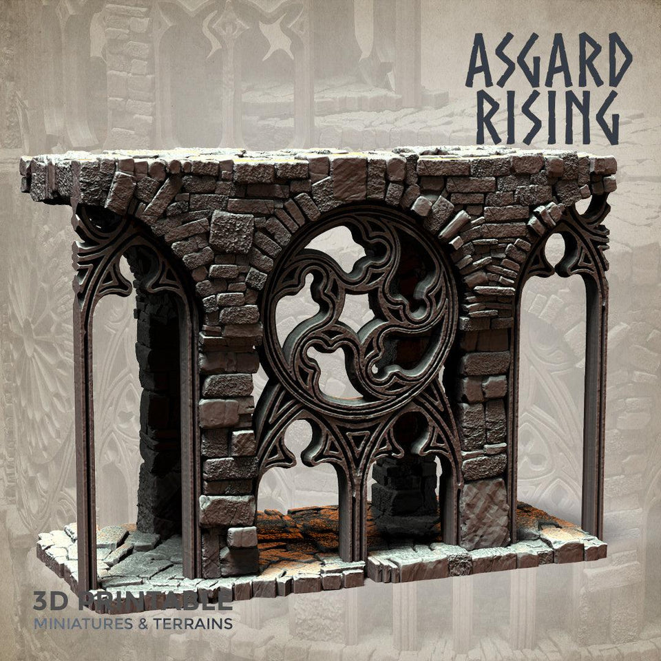 3D Printed Asgard Rising Stone Construction Ruins Modular Set 28mm - 32mm Ragnarok D&D - Charming Terrain