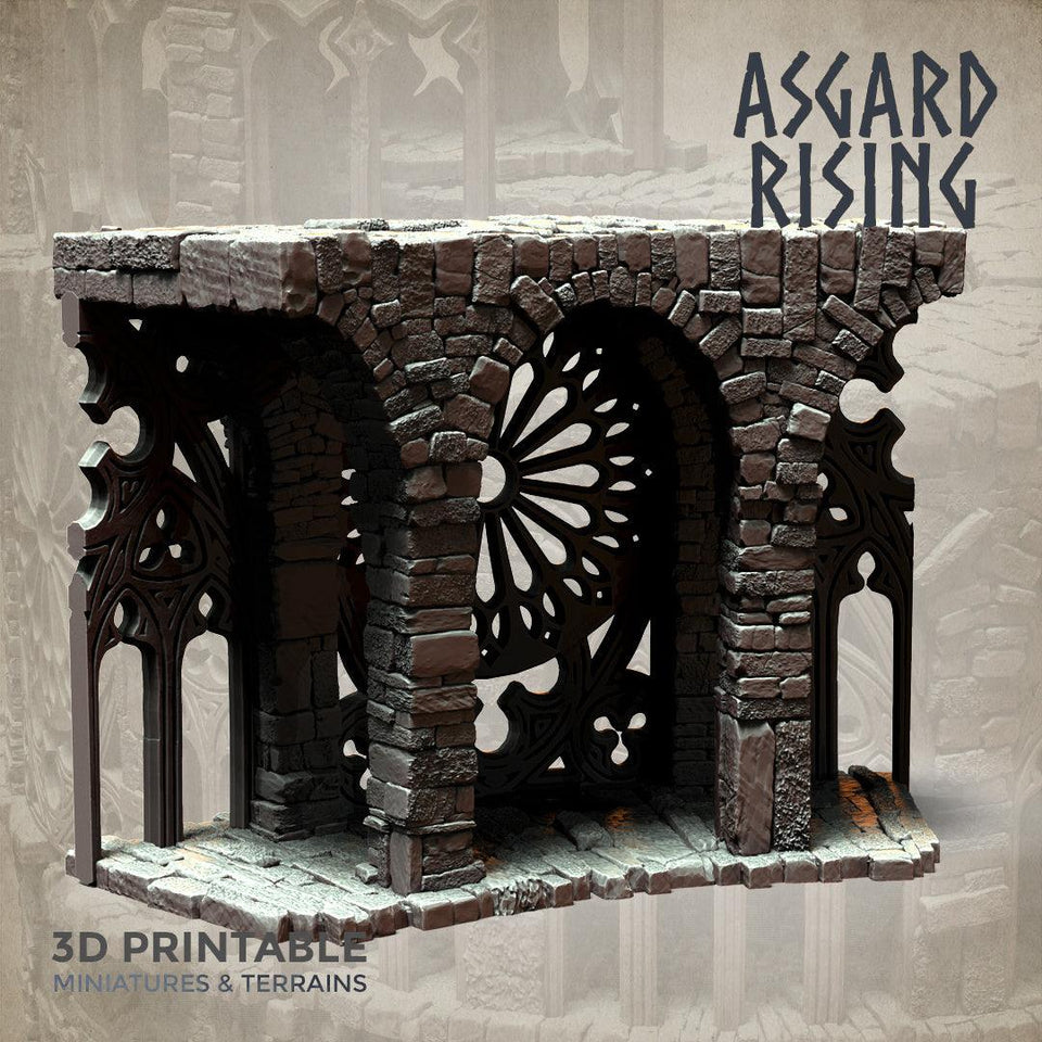 3D Printed Asgard Rising Stone Construction Ruins Modular Set 28mm - 32mm Ragnarok D&D - Charming Terrain