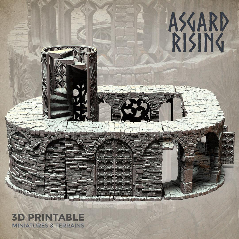 3D Printed Asgard Rising Stone Construction Ruins Modular Set 28mm - 32mm Ragnarok D&D - Charming Terrain