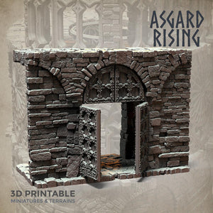 3D Printed Asgard Rising Stone Construction Ruins Modular Set 28mm - 32mm Ragnarok D&D - Charming Terrain