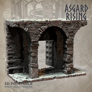 3D Printed Asgard Rising Stone Construction Ruins Modular Set 28mm - 32mm Ragnarok D&D - Charming Terrain