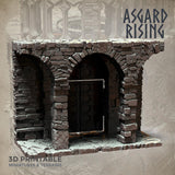 3D Printed Asgard Rising Stone Construction Ruins Modular Set 28mm - 32mm Ragnarok D&D - Charming Terrain