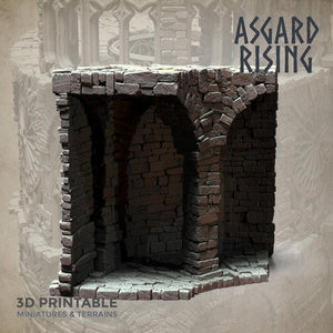 3D Printed Asgard Rising Stone Construction Ruins Modular Set 28mm - 32mm Ragnarok D&D - Charming Terrain