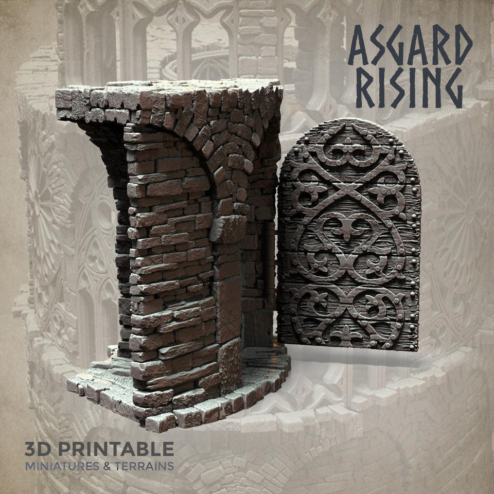 3D Printed Asgard Rising Stone Construction Ruins Modular Set 28mm - 32mm Ragnarok D&D - Charming Terrain