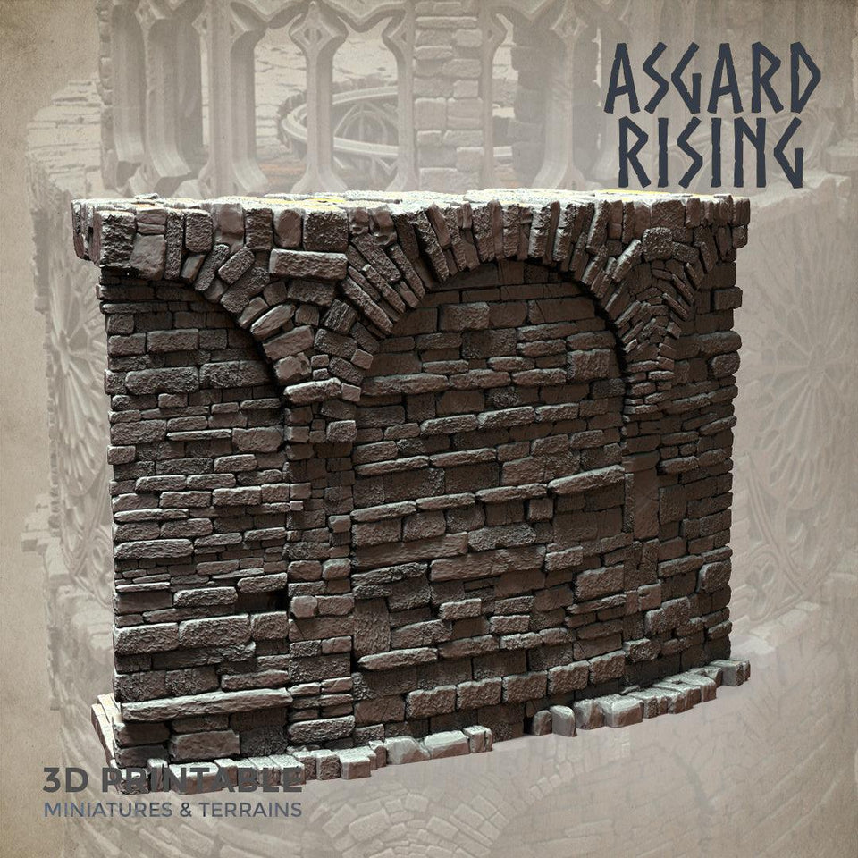 3D Printed Asgard Rising Stone Construction Ruins Modular Set 28mm - 32mm Ragnarok D&D - Charming Terrain