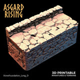 3D Printed Asgard Rising Stone Foundation 28 32 mm Wargaming DnD - Charming Terrain