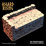 3D Printed Asgard Rising Stone Foundation 28 32 mm Wargaming DnD - Charming Terrain