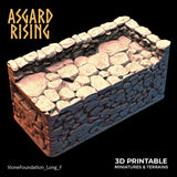 3D Printed Asgard Rising Stone Foundation 28 32 mm Wargaming DnD - Charming Terrain