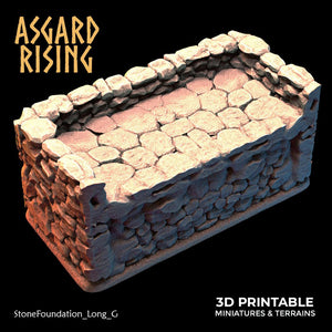 3D Printed Asgard Rising Stone Foundation 28 32 mm Wargaming DnD - Charming Terrain