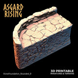 3D Printed Asgard Rising Stone Foundation 28 32 mm Wargaming DnD - Charming Terrain