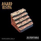 3D Printed Asgard Rising Stone Foundation 28 32 mm Wargaming DnD - Charming Terrain