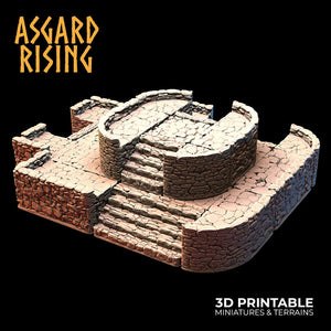 3D Printed Asgard Rising Stone Foundation 28 32 mm Wargaming DnD - Charming Terrain