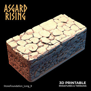 3D Printed Asgard Rising Stone Foundation 28 32 mm Wargaming DnD - Charming Terrain