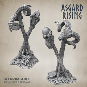 3D Printed Asgard Rising Totem Marker Skull No Entry Forest- 32mm D&D - Charming Terrain