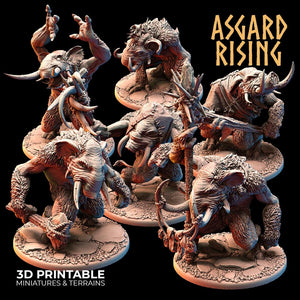 3D Printed Asgard Rising Tundra Trolls Set 28 32mm Ragnarok D&D - Charming Terrain