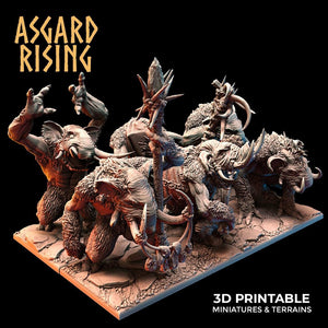 3D Printed Asgard Rising Tundra Trolls Set 28 32mm Ragnarok D&D - Charming Terrain