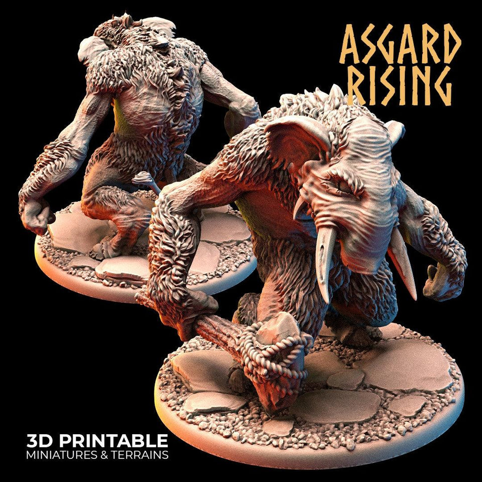 3D Printed Asgard Rising Tundra Trolls Set 28 32mm Ragnarok D&D - Charming Terrain