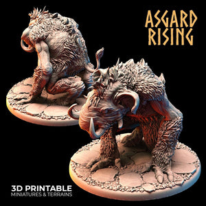 3D Printed Asgard Rising Tundra Trolls Set 28 32mm Ragnarok D&D - Charming Terrain