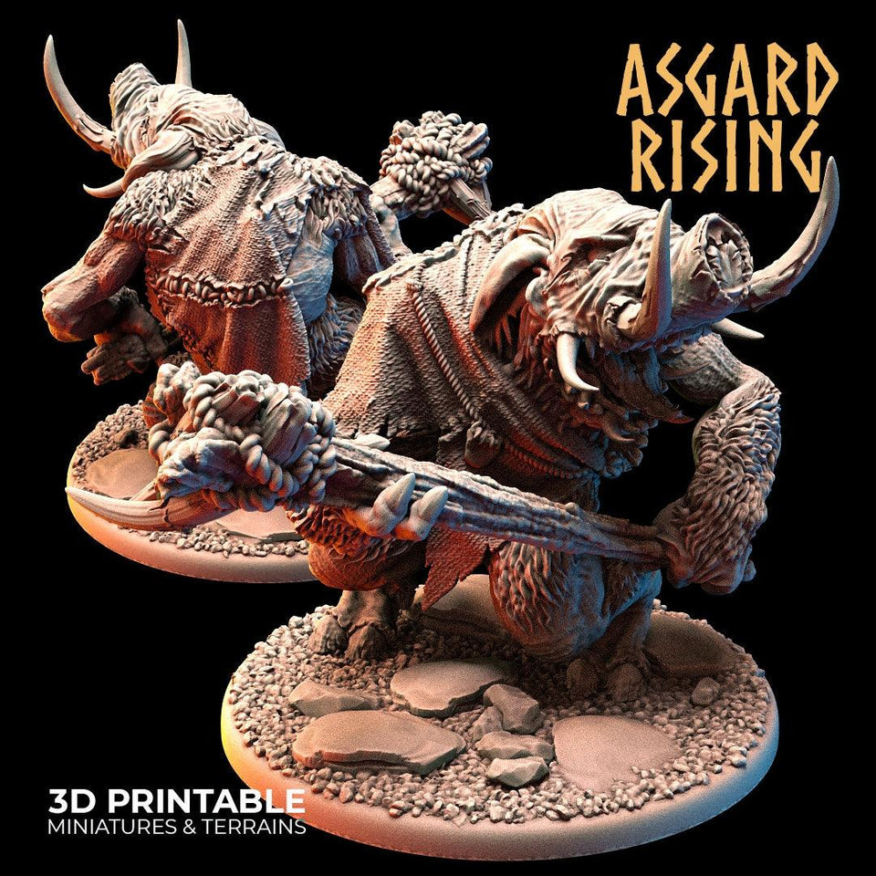 3D Printed Asgard Rising Tundra Trolls Set 28 32mm Ragnarok D&D - Charming Terrain