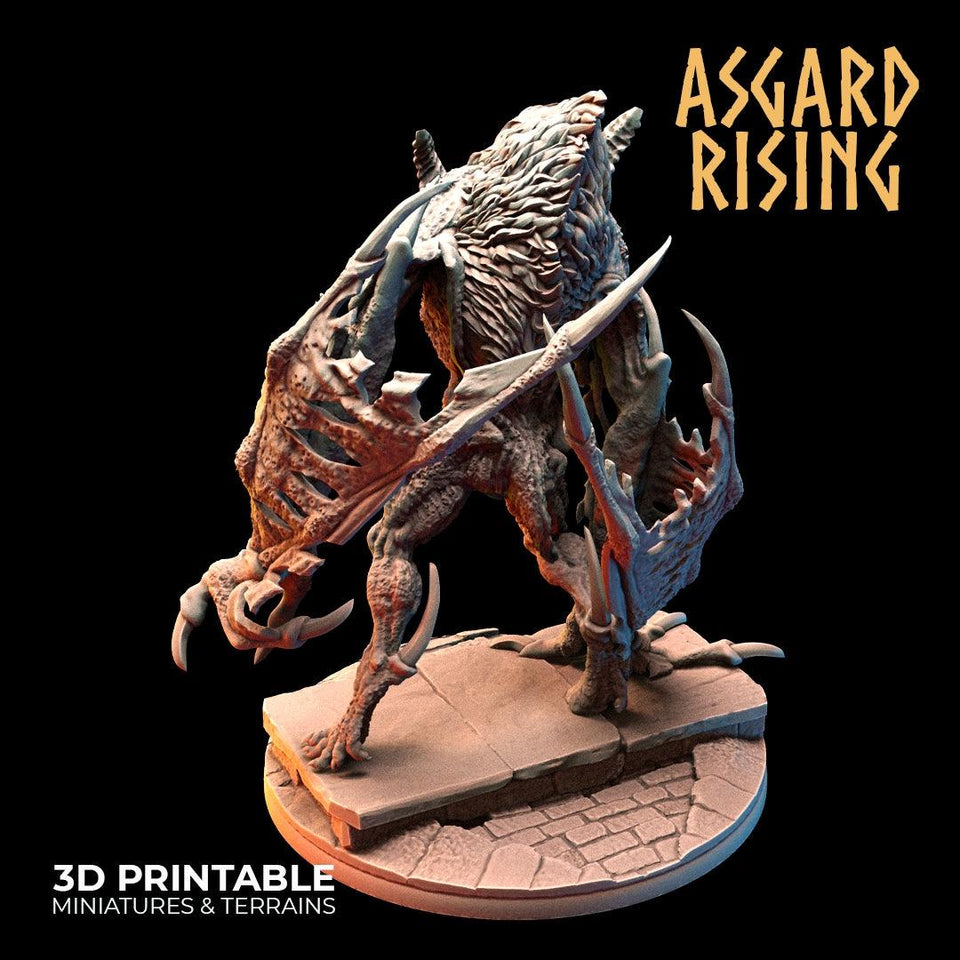 3D Printed Asgard Rising Varkolak Undead Creature 28mm - 32mm D&D - Charming Terrain