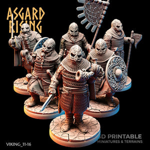 3D Printed Asgard Rising Viking Huscarls 28mm - 32mm - Charming Terrain