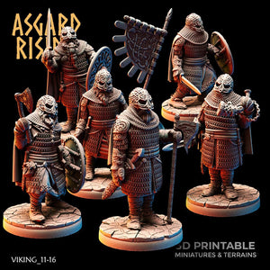 3D Printed Asgard Rising Viking Huscarls 28mm - 32mm - Charming Terrain