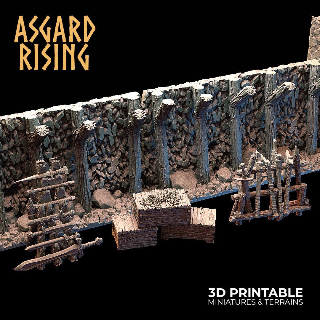 3D Printed Asgard Rising Viking Moutain Hideout Modular Set 28mm - 32mm ...