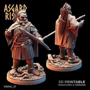 3D Printed Asgard Rising Viking Rangers 28 32 mm Wargaming DnD - Charming Terrain