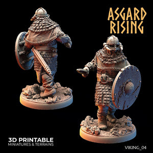 3D Printed Asgard Rising Vikings of the White Bear Clan Warriors 28mm - 32mm - Charming Terrain