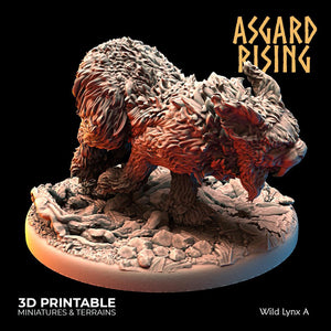 3D Printed Asgard Rising Wild Lynxes 28 32 mm Wargaming DnD - Charming Terrain