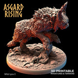 3D Printed Asgard Rising Wild Lynxes 28 32 mm Wargaming DnD - Charming Terrain