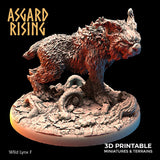 3D Printed Asgard Rising Wild Lynxes 28 32 mm Wargaming DnD - Charming Terrain