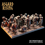 3D Printed Asgard Rising Zombies Undead Set 28mm - 32mm - Charming Terrain