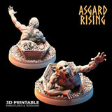 3D Printed Asgard Rising Zombies Undead Set 28mm - 32mm - Charming Terrain