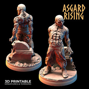 3D Printed Asgard Rising Zombies Undead Set 28mm - 32mm - Charming Terrain