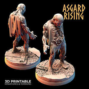 3D Printed Asgard Rising Zombies Undead Set 28mm - 32mm - Charming Terrain