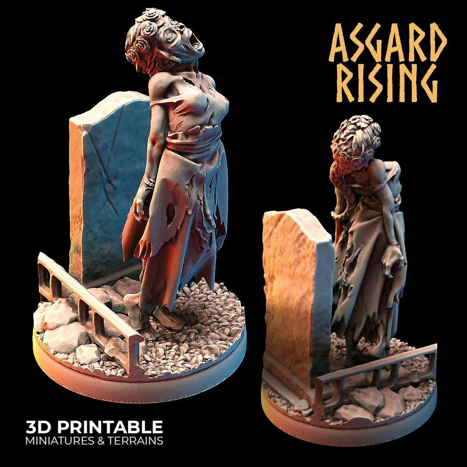 3D Printed Asgard Rising Zombies Undead Set 28mm - 32mm - Charming Terrain