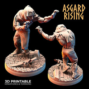 3D Printed Asgard Rising Zombies Undead Set 28mm - 32mm - Charming Terrain