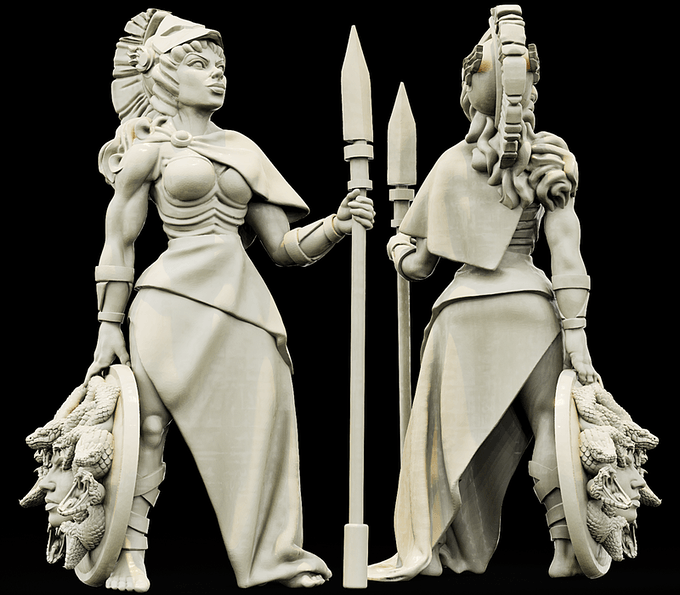 3D Printed Bestiary Vol. 4 Nafarrate - Athena 32mm Ragnarok D&D - Charming Terrain